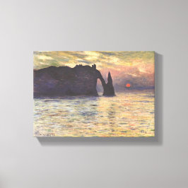 Claude Monet – The Cliff Étretat – Sunset – 1883 Canvastryck