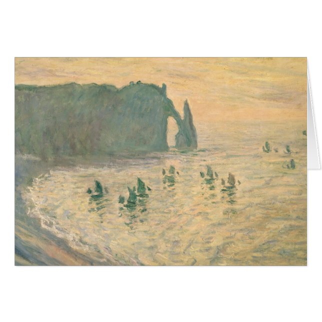 Claude Monet | The Cliffs at Etretat 1886 Hälsningskort (Framsidan Horizontal)