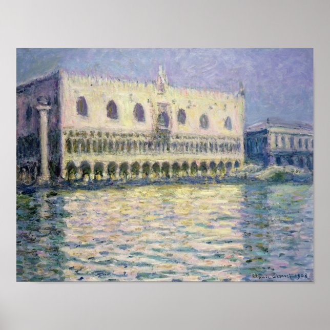 Claude Monet | The Ducal Palace, Venedig, 1908 Poster (Framsidan)