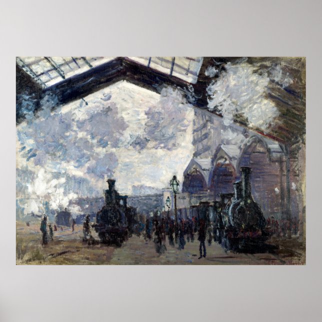 CLAUDE MONET - The gare st. Lazare 1877 Poster (Framsidan)
