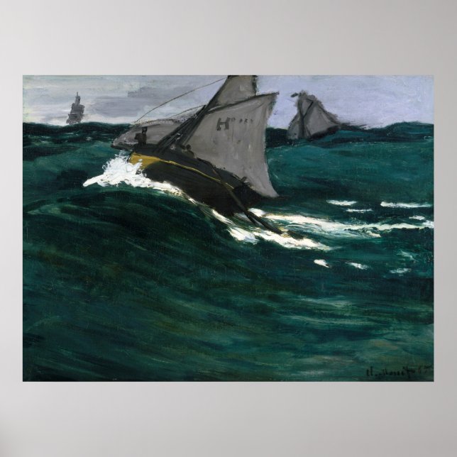 Claude Monet The Green Wave Poster (Framsidan)