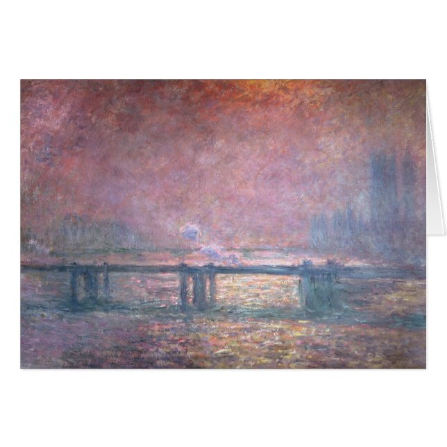 Claude Monet | Themes at Charing Kor, 1903 Hälsningskort (Framsidan Horizontal)