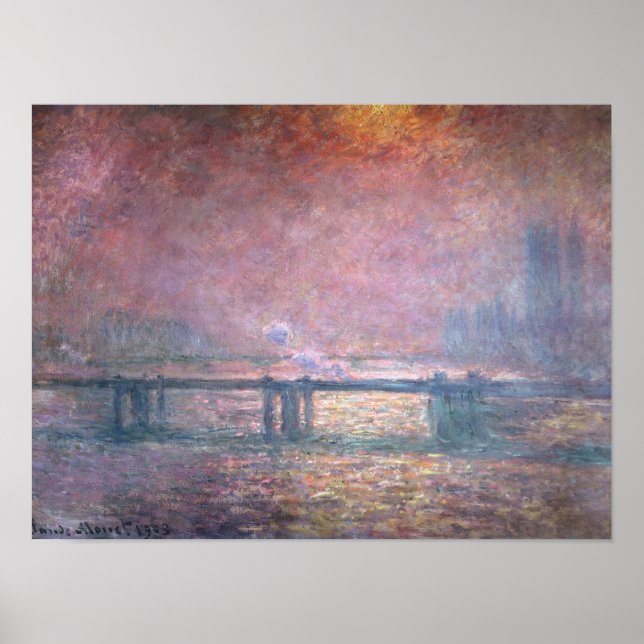 Claude Monet | Themes at Charing Kor, 1903 Poster (Framsidan)