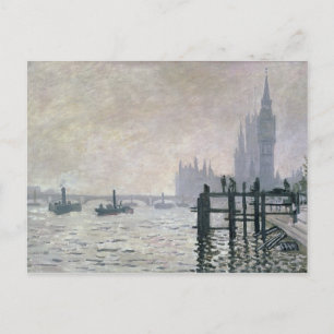 Claude Monet Themmer under Westminster Vykort