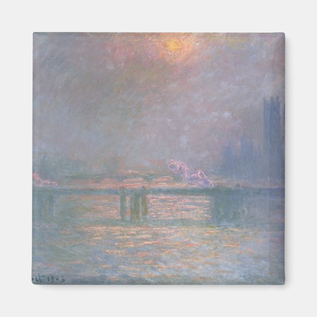 Claude Monet | Themsen with Charing Kor Magnet (Framsidan)