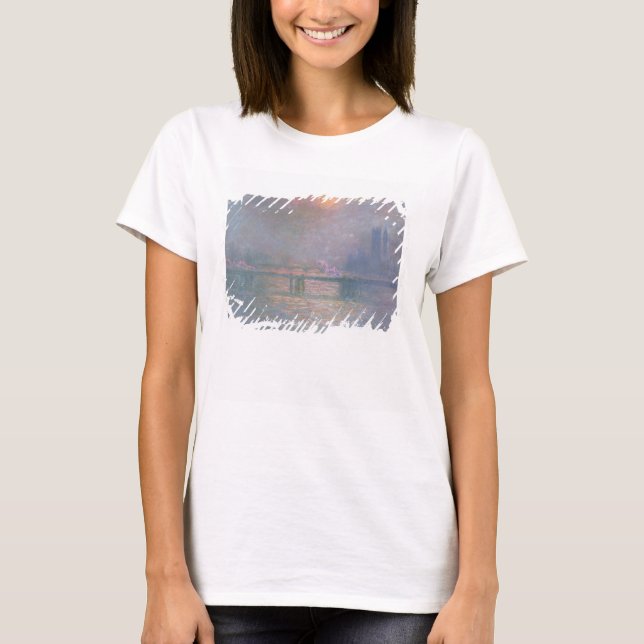 Claude Monet | Themsen with Charing Kor Tee Shirt (Framsida)