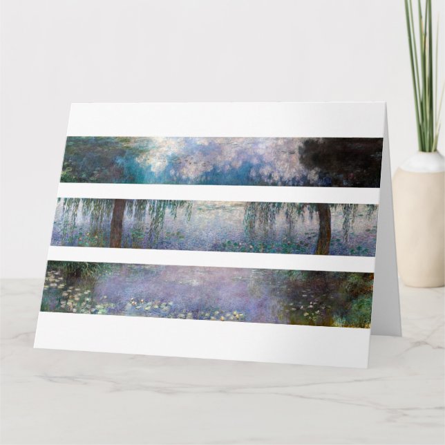 Claude Monet Three Paintings på Orangerie Museum Kort (Framsida)