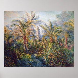 Claude Monet trädgård i Bordighera Poster