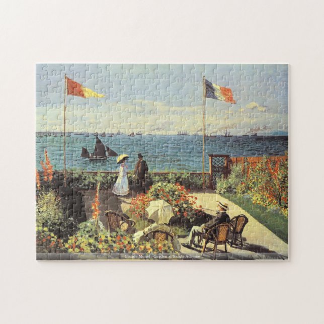 Claude Monet - trädgård på det Sainte Adresse Pussel (Horisontell)