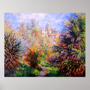Claude Monet: Trädgårdar av villan Moreno Bordighe Poster