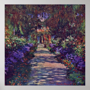 Claude Monet - trädgården väg Poster