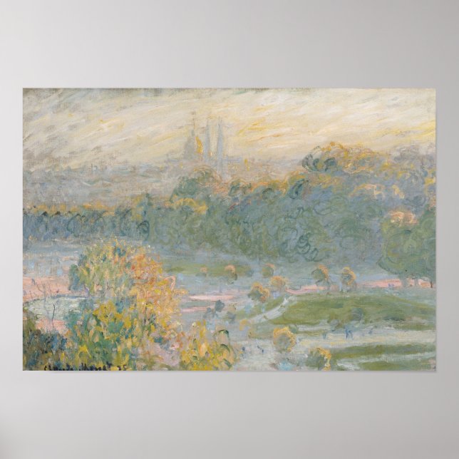 Claude Monet | Tuilerierna 1875 Poster (Framsidan)
