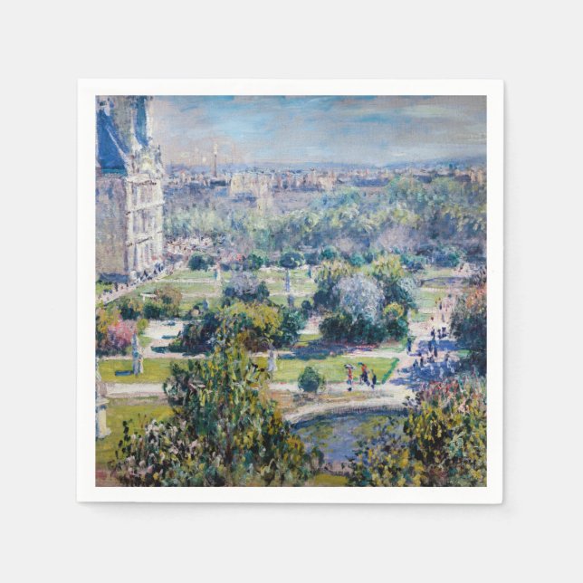 Claude Monet - Tuileries Gardens Pappersservett (Framsidan)