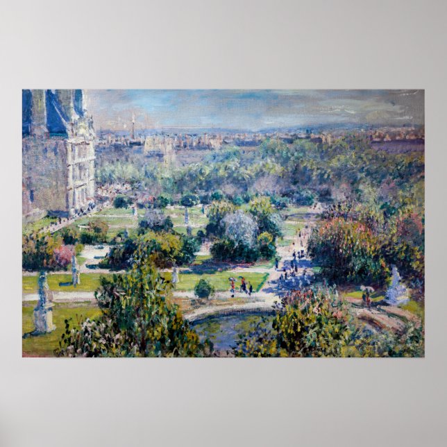 Claude Monet - Tuilerieträdgårdarna Poster (Framsidan)