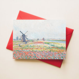 Claude Monet Tulip Fält Hague Impressionist Vykort