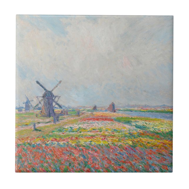 Claude Monet - Tulip Fält nära Haag Kakelplatta (Framsidan)
