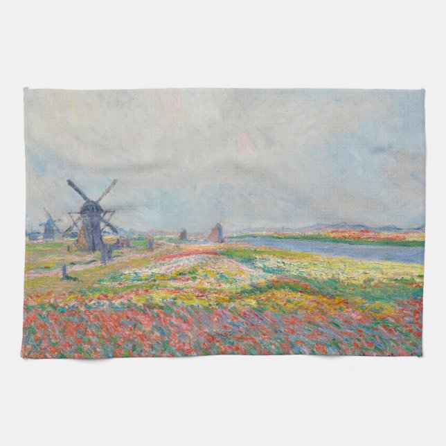 Claude Monet - Tulip Fält nära Haag Kökshandduk (Horisontell)