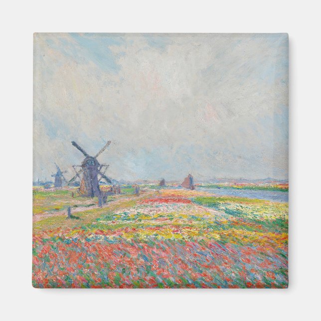 Claude Monet - Tulip Fält nära Haag Magnet (Framsidan)