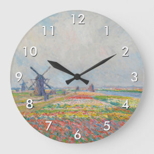 Claude Monet - Tulip Fält nära Haag Stor Klocka