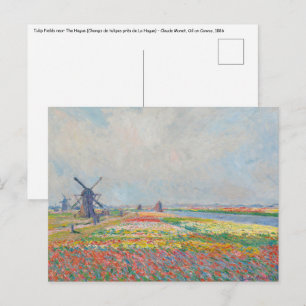 Claude Monet - Tulip Fält nära Haag Vykort