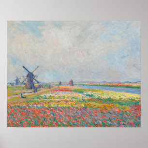Claude Monet - Tulp fält nära Haag Poster