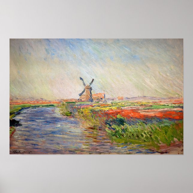 Claude Monet - Tulpfält i Holland Poster (Framsidan)