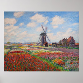 Claude Monet - Tulpfält i Holland Poster