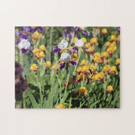 Claude Monet Type Stylized Garden Iris Pussel
