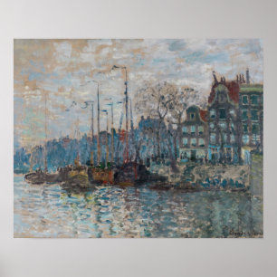 Claude Monet - Utsikt över Amsterdam Poster