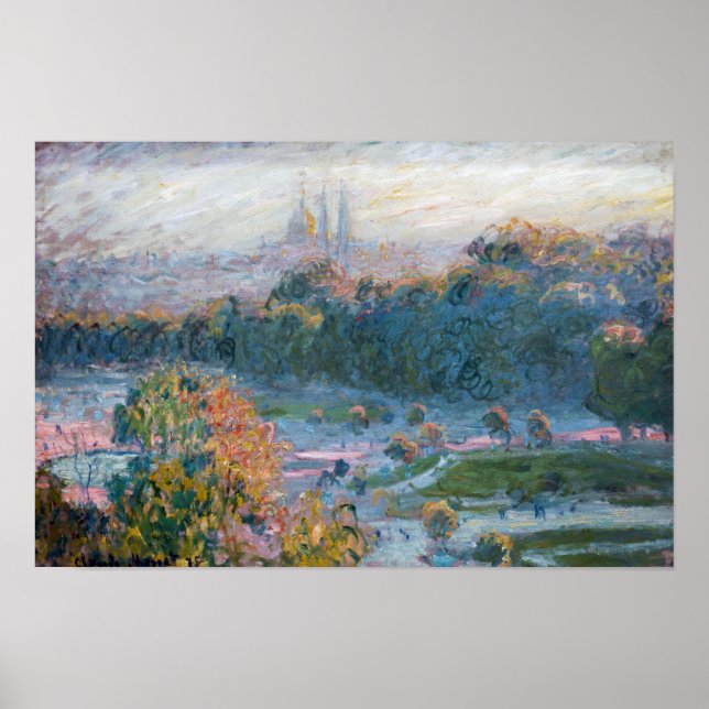 Claude Monet - Utsikt över Tuilerierna, Studie Poster (Framsidan)