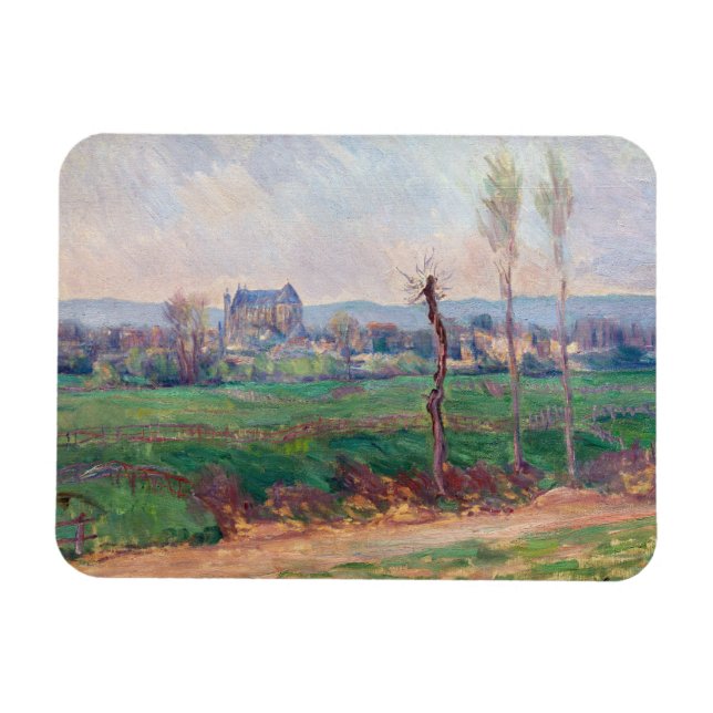 Claude Monet - Utsikt över Vernon Magnet (Horisontell)