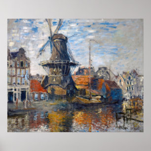 Claude Monet - Väderkvarn, Amsterdam Poster