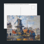 Claude Monet - Väderkvarn, Amsterdam  Vykort<br><div class="desc">Väderkvarnen på Onbekende Gracht,  Amsterdam - Claude Monet,  Olja på duk,  1874</div>