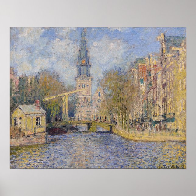 Claude Monet - Väderkvarnar nära Zaandam Poster (Framsidan)
