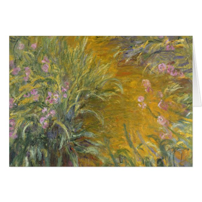 Claude Monet | Väg genom Irismen Hälsningskort (Framsidan Horizontal)