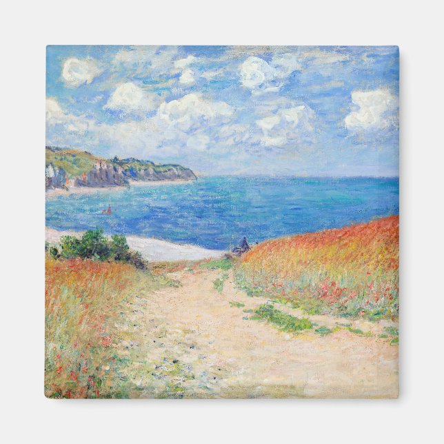 Claude Monet - Väg i Wheat Fält i Pourville Magnet (Framsidan)