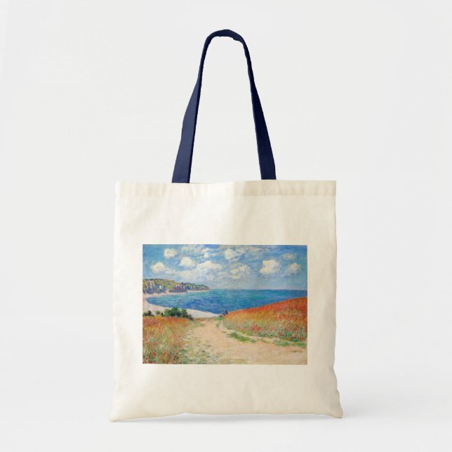 Claude Monet - Väg i Wheat Fält i Pourville Tygkasse (Framsidan)