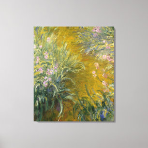 Claude Monet väg till och med irisesna Canvastryck