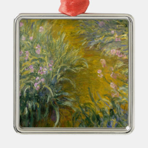 Claude Monet väg till och med irisesna Julgransprydnad Metall