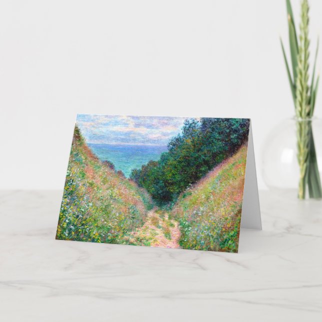 Claude Monet: Väg vid La Cavee Pourville Kort (Framsida)