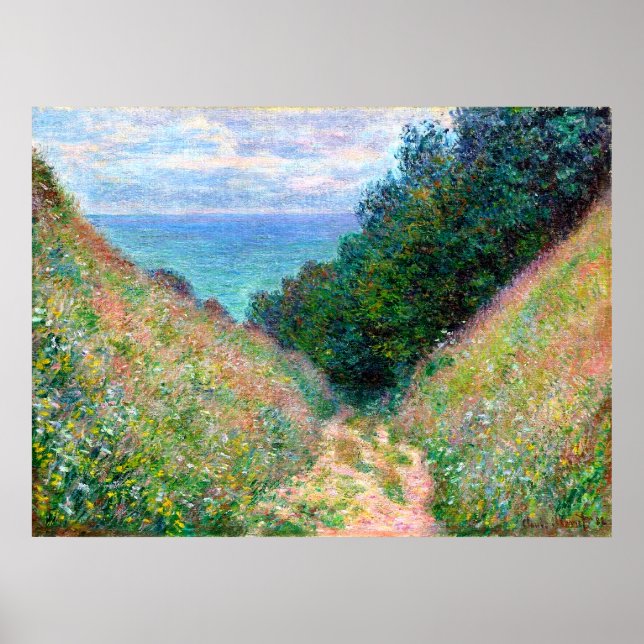 Claude Monet: Väg vid La Cavee Pourville Poster (Framsidan)