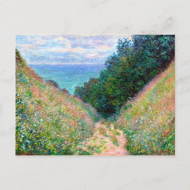 Claude Monet: Väg vid La Cavee Pourville Vykort (Framsida)