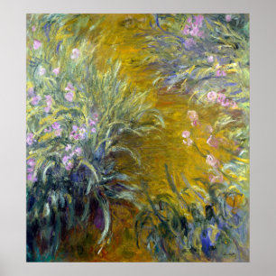 Claude Monet vägen till och med irisesna Poster
