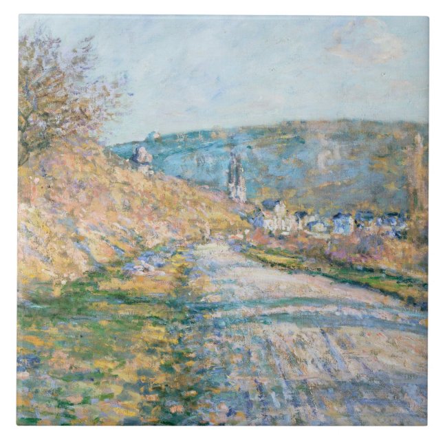 Claude Monet - vägen till Vétheuil Kakelplatta (Framsidan)