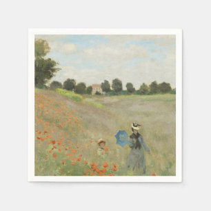 Claude Monet Vallmo fältet nära Argenteuil Konst Pappersservett