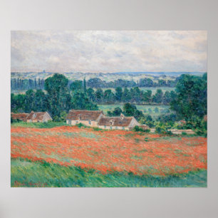 Claude Monet - Vallmoåkern, Giverny Poster
