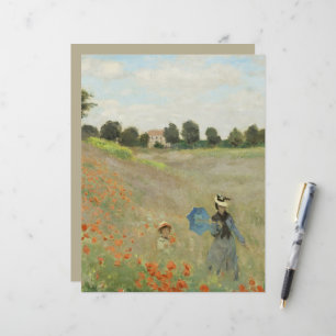Claude Monet Vallmoåkern nära Argenteuil Konst
