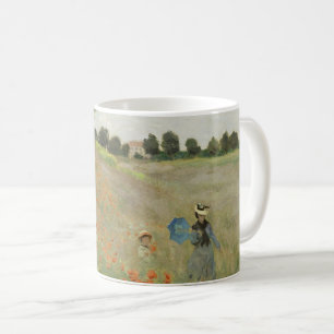 Claude Monet Vallmoåkern nära Argenteuil Konst Kaffemugg
