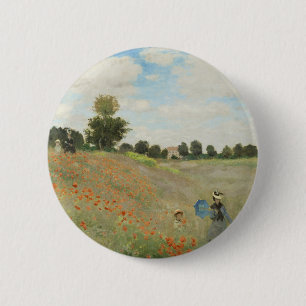Claude Monet Vallmoåkern nära Argenteuil Konst Knapp
