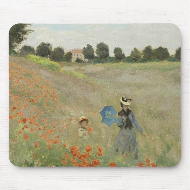 Claude Monet Vallmoåkern nära Argenteuil Konst Musmatta (Framsidan)